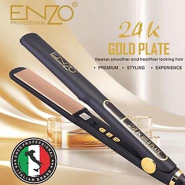 Бытовая техника: №: 13451 Məhsulun adı: Saç üçün düzləşdirici Enzo EN-5182 Black/Gold — 2