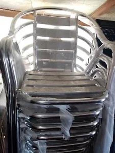 Stolice: BASTENSKI STO PRECNIKA 100 CM NOV STO METAL-STAKLO ZA TERASU | Cene — 18