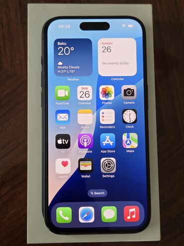 j4 2018 ekran: IPhone 15 Pro, 256 GB, Mavi, Face ID