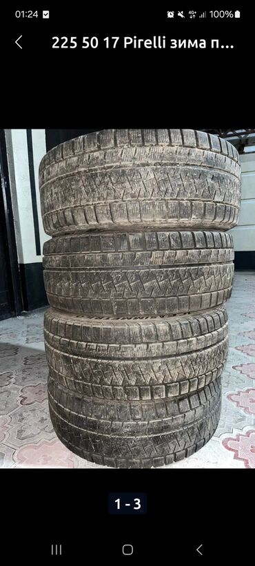 Шины: Шины 225 / 50 / R 17, Зима, Б/у, Комплект, Легковые, Польша, Pirelli