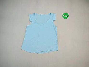 Koszule i bluzki: Bluzka, M (EU 38), wzór - Jednolity kolor, kolor - Błękitny