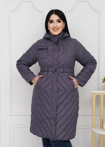 Пуховики и зимние куртки: Пуховик, Длинная модель, Стеганый, Стандарт — 5