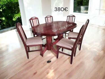 Setovi stolova i stolica: Elegantni trpezarijski setovi – sto sa 6 stolica - Dizajn: moderan — 10