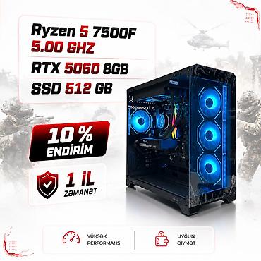 komputer setup: Gaming PC | Gaming PC | Ryzen 5 7500F 5.00 GHZ | RTX 5060 8GB | SSD — 1