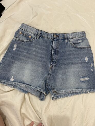 женские джинсовые шорты омбре: Повседневные шорты, Джинс, XL (EU 42)
