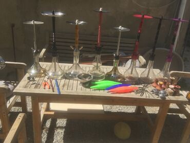 balaca qelyan: 7 eded qelyan aparatı 7 eded çaşkasi 7 eded şlanqı 4 eded bazukasi 7