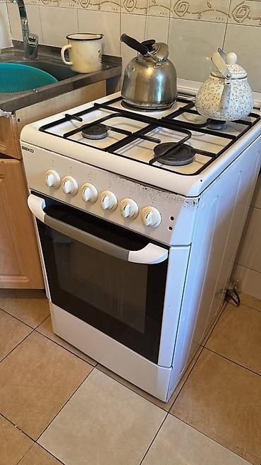 экран на е34: Газовая печь, Beko, Б/у, Напольная, цвет - Белый — 3