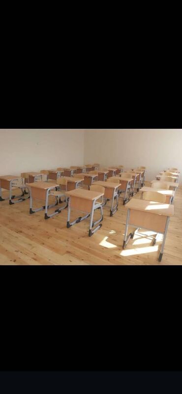 Uşaq masaları: Oğlan və qız üçün, Yeni, Siyirməsiz, Parta, Stullar ilə — 4