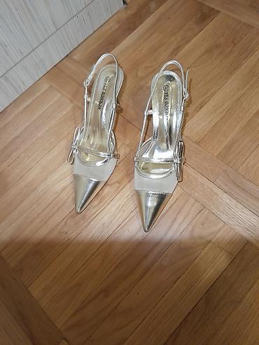 rolex beograd: Zlatne ženske cipele na štiklu, špicastog vrha, brenda The Comfort — 1