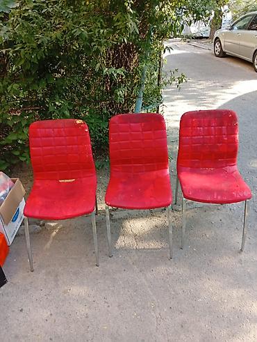 стеклянный стол со стульями на кухню: Разборный стол из каленого стекла + 3 стула - Стол: столешница из — 3