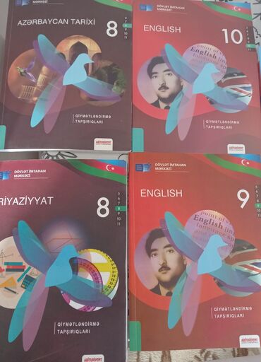Kitablar, jurnallar, CD, DVD: DiM təzə Riyaziyyat, Tarix, English 8,9,10 sinif