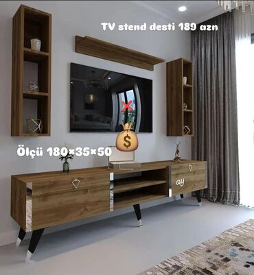 TV altlığı: TV stend rəng seçimi var