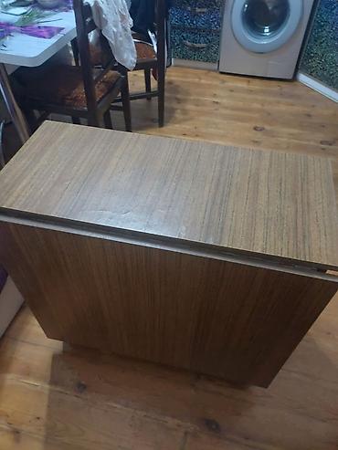 acılıb yığılan stol: Yığcam qatlanabilən masa - Material: ağac teksturalı MDF/LDSP səth — 2