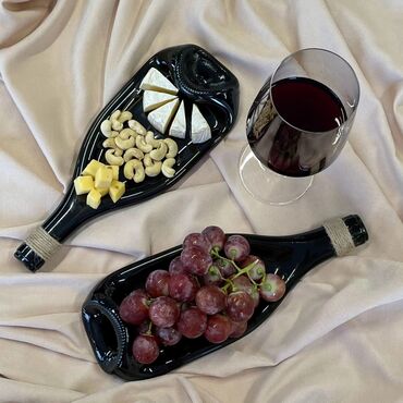 подарки на новый год 2022 бишкек: Тарелочка - созданная из винной бутылки. Эксклюзивная ручная работа