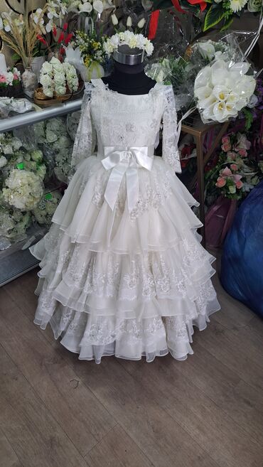 Платья: Детское платье, цвет - Белый, Новый — 5