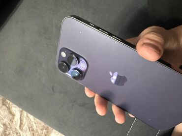 iphone 15 pro max цена бишкек: IPhone 14 Pro Max, Колдонулган, 128 ГБ, Deep Purple, 89 %