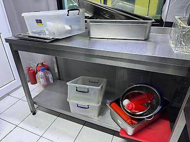 Digər biznes avadanlığı: 2 eded nerj masa her biri 250 Azn. Olchuleri 1.90 ve 1.80. Unvan — 1