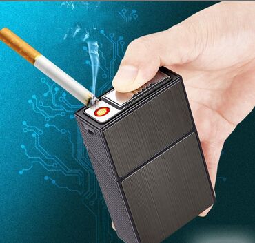 зажигалка для газа: Портсигар для сигарет со встроенной зажигалкой • Бесплатная доставка