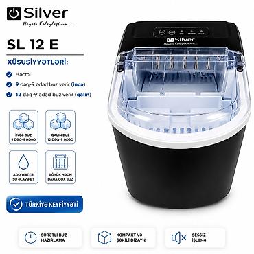 Restoran, kafe avadanlığı: №: 3654 Məhsulun adı: Buz hazırlama cihazı Silver SL12E 120/150 W qara — 1