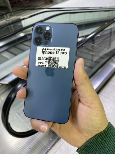 продаю айфон 12: IPhone 12 Pro, Колдонулган, 512 ГБ, Жашыл, 89 %