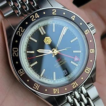 Ručni satovi: San Martin SN0116-G V4 GMT - 39.5mm - Crna/Braon — 1