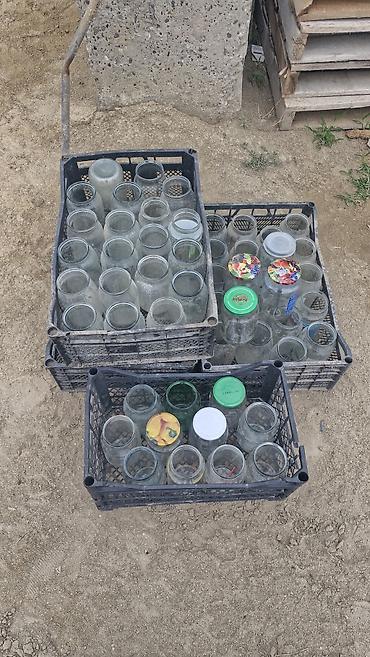 Şüşə bankalar dəsti - Plastik yeşiklərdə müxtəlif ölçülü şüşə lalafo.az -da Şüşə bankalar dəsti - Plastik yeşiklərdə müxtəlif ölçülü şüşə