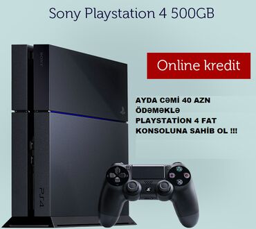 PS4 (Sony Playstation 4): Playstation 4 Nagd ve kredit Cemi 10 deq erzinde onlayn senedlesme