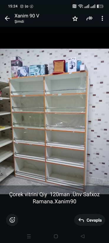 Çorek vitrini Qiy 120man .Ünv Safxoz Ramana.Xanim90