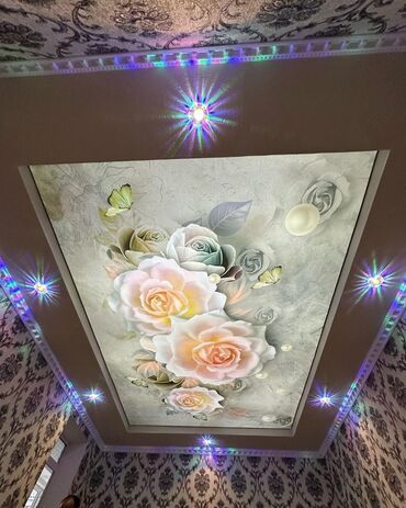 Digər tavan materialları: Yeni növ dartma tavanlar işıqlı modeler Sadə modeleride var — 10