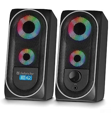 dinamik satilir: Defender	Solar 4 2.0 Speaker system, 8W, BT/Light, USB powered 🟢 — 1