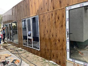 act building: Фасадная отделка под дерево для дома, офиса или коммерческого — 1