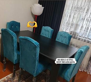 Столы и стулья: Hər zövqə uyğun mebellər. Rəng seçimi var. Digər məlumatlar üçün — 1