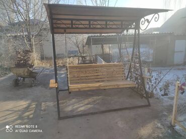 Садовые качели: Садовые качели Металл, Со спинкой, С крышей — 18