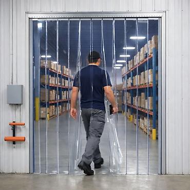 lidl kućni aparati: PVC trakasta zavesa po meri – 1230x2150 mm | Inox nosači Prodaje se — 1