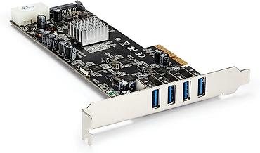Модемы и сетевое оборудование: PCIe плата расширения StarTech PEXUSB3S44V — 4 порта USB 3.0 (до 5 — 1