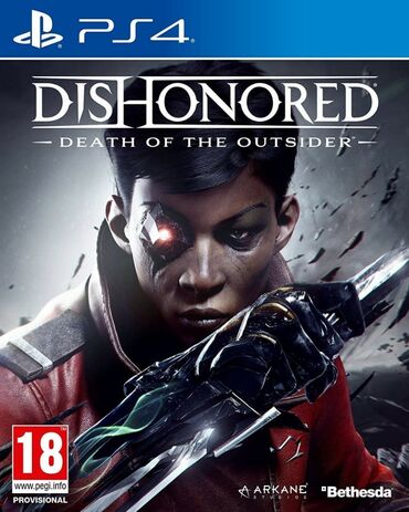 oyun diski: Ps4 dishonored death of the outsider. 📀Tam bağlı upokovkada orginal
