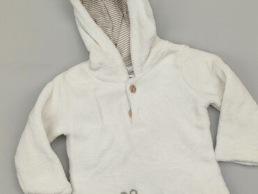 pajacyk niemowlęcy biały: Bluza, 9-12 m, stan - Bardzo dobry