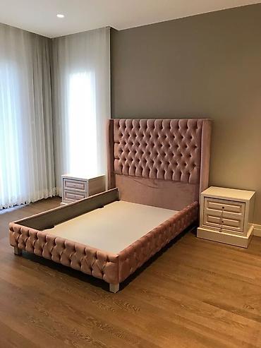 Двуспальные кровати: Двуспальная кровать, Новый, Каркас без матраса, длина - 200 см — 3