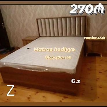 mebel yigilmasi: Yataq dəsti – 200×160 - Ölçü: 200×160 sm - Başlıq: yumşaq şaquli — 1