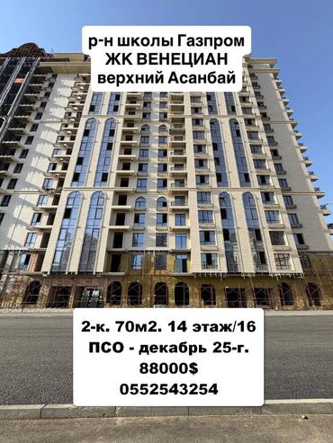 продаю квартиру новопокровка: 2 комнаты, 70 м², Элитка, 14 этаж, ПСО (под самоотделку)