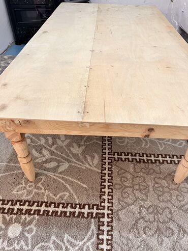 стол деревянный кухонный: Кухонный Стол, цвет - Бежевый, Новый
