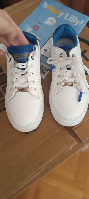 zenske kozne patike adidas: Us Polo Assn, 36, color - White