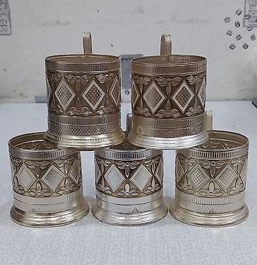 Podstakanik stəkan altlığı подстаканник, sovet istehsalı, material lalafo.az -da Podstakanik stəkan altlığı подстаканник, sovet istehsalı, material