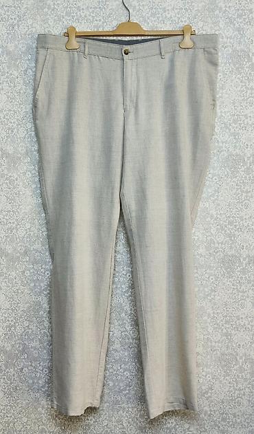 брюки: Полуклассические Мужские брюки, 2XL, цвет - Бежевый — 1