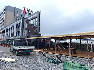 картонный домик: Шъём Тент ПВХ Кровля крыши Дом и сад Кафе и рестораны Зоны отдыха — 1