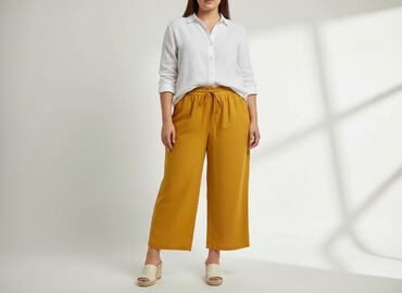 spódnice w stylu boho: Material trousers for women, size 2XL