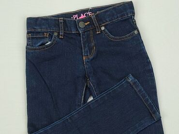 cropp czarne jeansy: Spodnie jeansowe, 4-5 lat, 110, stan - Idealny