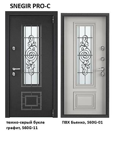 Решётки для дверей: Двери для домов и квартир, Металлическая, Со стеклом, цвет - Серый — 2