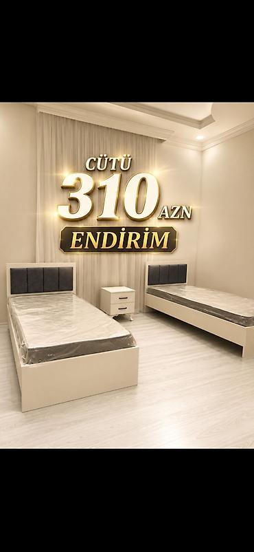 Məhsul: İki ədəd tək nəfərlik çarpayı dəsti + tumbə Təsvir: -