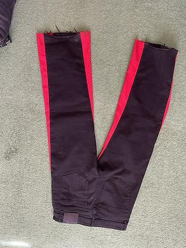 джинс: Мужские джинсы Fashion Jeans - Цвет: черный с контрастными красными — 3